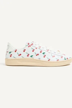 VALENTINO GARAVANI SNEAKER ROYCO IN VITELLO NAPPATO CON MOTIVO CHERRYFIC Uomo 39
