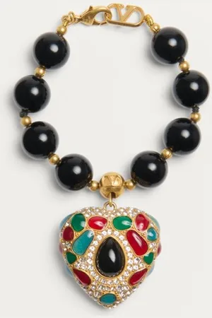 VALENTINO GARAVANI BRACCIALE COEUR ROYAL IN METALLO, RESINA, SMALTO E CRISTALLI SWAROVSKI?? Donna M