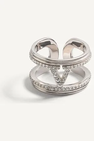 VALENTINO GARAVANI ANELLO OVALETTE IN METALLO E CRISTALLI SWAROVSKI?? Donna 11
