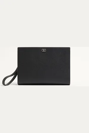 VALENTINO GARAVANI POUCH GARAVANI VLOGO SIGNATURE IN VITELLO GRANATO Uomo UNI