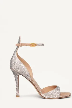 VALENTINO GARAVANI SANDALO GARAVANI TAN-GO CON CRISTALLI 100MM Donna 35.5