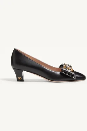VALENTINO GARAVANI D??COLLET?? BOWOW IN CAPRETTO CON BORCHIE 45MM Donna 35.5