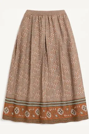 VALENTINO GONNA IN MAGLIA CON MOTIVO JACQUARD DI LUREX Donna L