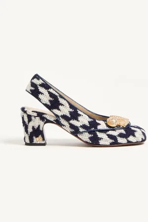 VALENTINO GARAVANI D??COLLET?? SLINGBACK ADAMANTINE IN TWEED 60MM Donna 35.5