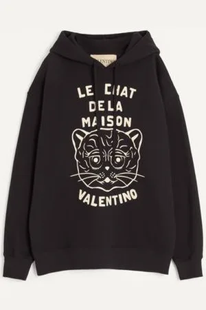 VALENTINO FELPA IN COTONE CON PATCH LE CHAT DE LA MAISON Uomo 3XL