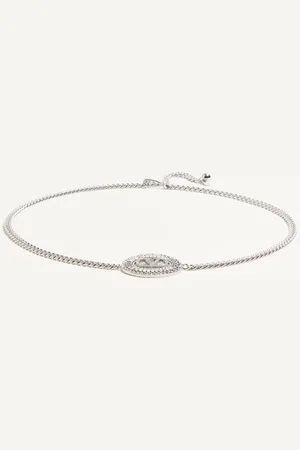 VALENTINO GARAVANI CINTURA A CATENA VLOGO SIGNATURE CON CRISTALLI Donna L