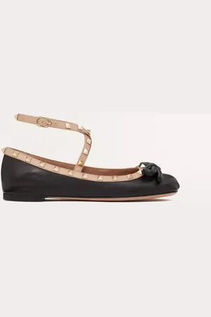 VALENTINO GARAVANI BALLERINA ROCKSTUD IN NAPPA Donna 34.5