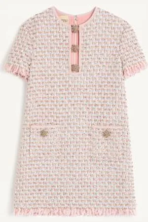 VALENTINO ABITO CORTO IN RIBBON TWEED RICAMATO Donna 36