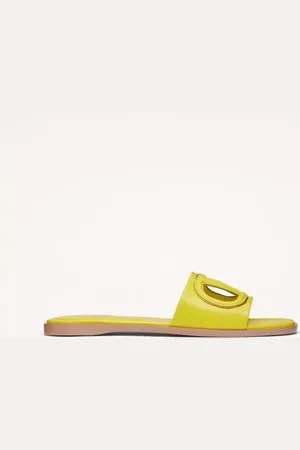 VALENTINO GARAVANI SANDALO SLIDE VLOGO CUT-OUT IN VITELLO Donna 35.5