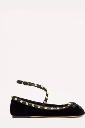 VALENTINO GARAVANI BALLERINA ROCKSTUD IN VELLUTO Donna 35.5