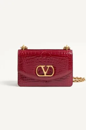 VALENTINO GARAVANI BORSA PICCOLA A SPALLA GARAVANI VAIN IN COCCODRILLO Donna UNI
