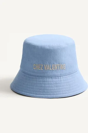 VALENTINO GARAVANI BUCKET HAT CHEZ IN DENIM CON RICAMO Uomo 57