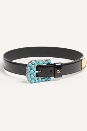 VALENTINO GARAVANI CINTURA VLOGO SIGNATURE IN VITELLO SPAZZOLATO 30 MM Donna 070