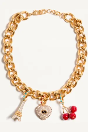 VALENTINO GARAVANI COLLANA CHEZ IN METALLO,SMALTO E CRISTALLI SWAROVSKI?? Donna UNI
