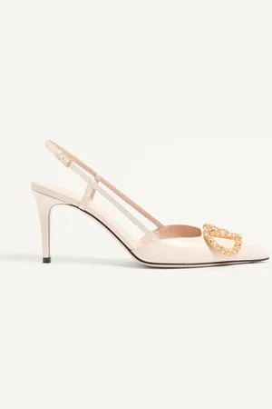 VALENTINO GARAVANI D??COLLET?? SLINGBACK VLOGO SIGNATURE IN VITELLO CON LOGO GIOIELLO 80MM Donna 35.5
