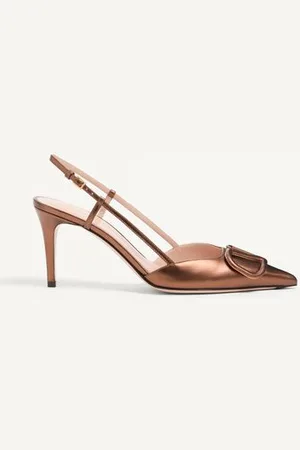 VALENTINO GARAVANI D??COLLET?? SLINGBACK VLOGO SIGNATURE IN NAPPA LAMINATA 80MM Donna 35.5