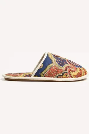 VALENTINO GARAVANI SLIDE TA CHAMBRE IN TESSUTO DENIM VOYAGE IMAGINAIRE Uomo 39
