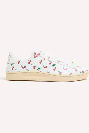 VALENTINO GARAVANI SNEAKER ROYCO IN VITELLO NAPPATO CON MOTIVO CHERRYFIC Uomo 39