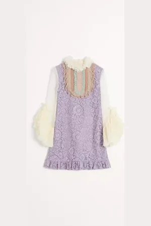 VALENTINO ABITO CORTO IN HEAVY LACE RICAMATO Donna 36