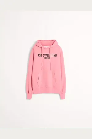 VALENTINO FELPA IN COTONE CON CAPPUCCO E STAMPA CHEZ Donna L