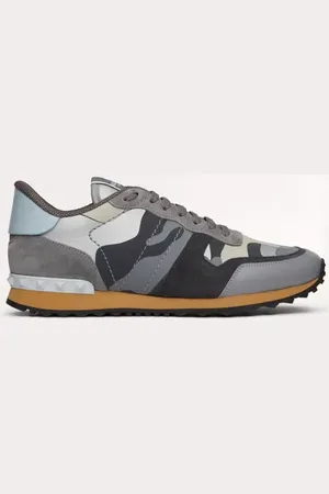 VALENTINO GARAVANI SNEAKER ROCKRUNNER CAMOUFLAGE IN TESSUTO NAPPATO Uomo 39.5