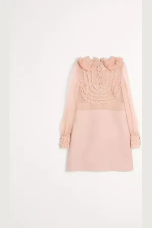 VALENTINO ABITO CORTO IN CREPE COUTURE RICAMATO Donna 36