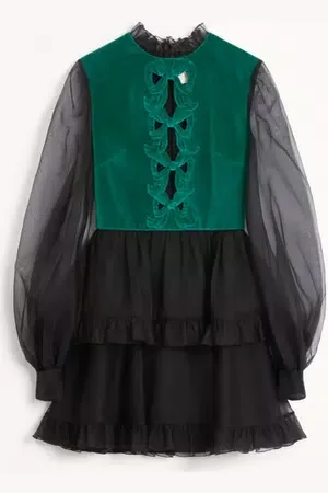 VALENTINO ABITO CORTO IN ORGANZA RICAMATO Donna 36