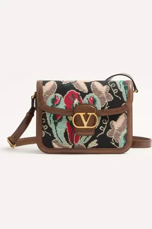 VALENTINO GARAVANI BORSA A SPALLA GARAVANI 9TO5 IN TESSUTO JACQUARD E LIZARD Uomo UNI