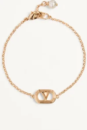 VALENTINO GARAVANI BRACCIALE OVALETTE IN METALLO E PERLA SWAROVSKI?? Donna M
