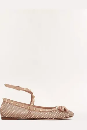VALENTINO GARAVANI BALLERINA ROCKSTUD IN RETE CON CRISTALLI Donna 35.5