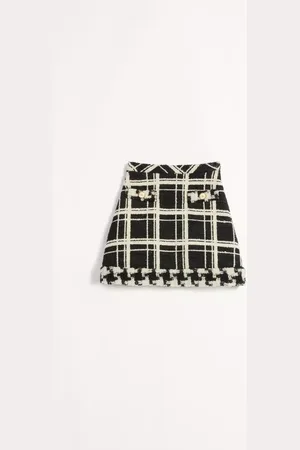 VALENTINO GONNA IN MACRO CHECK TWEED Donna 36