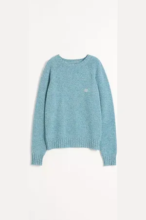 VALENTINO MAGLIONE GIROCOLLO IN LANA CON RICAMO VLOGO Uomo 3XL