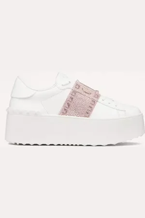 VALENTINO GARAVANI SNEAKER FLATFORM ROCKSTUD UNTITLED IN VITELLO CON MICRO BORCHIE Donna 35.5