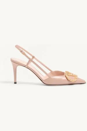 VALENTINO GARAVANI D??COLLET?? SLINGBACK VLOGO SIGNATURE IN VITELLO CON LOGO GIOIELLO 80MM Donna 35.5