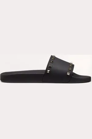 VALENTINO GARAVANI SANDALO SLIDER ROCKSTUD IN GOMMA Uomo 38