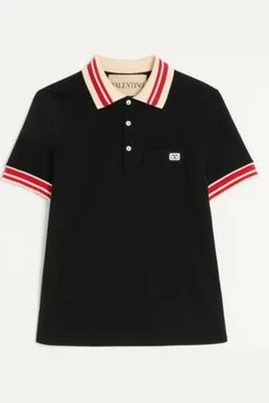 VALENTINO POLO IN PIQUET DI COTONE CON PATCH VLOGO Uomo XXL