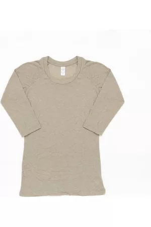 Alternative Apparel Donna T-shirt - Alternative maglia maniche 3/4 ecrù melange