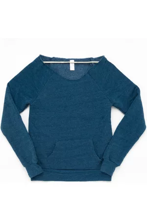 Alternative Apparel Alternative felpa eco pile scollatura ampia petrolio