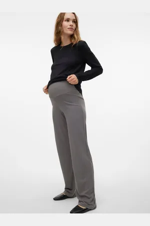 Mama;licious Pantaloni Straight Fit Vita Alta