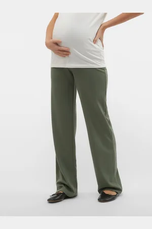 Mama;licious Pantaloni Straight Fit Vita Alta