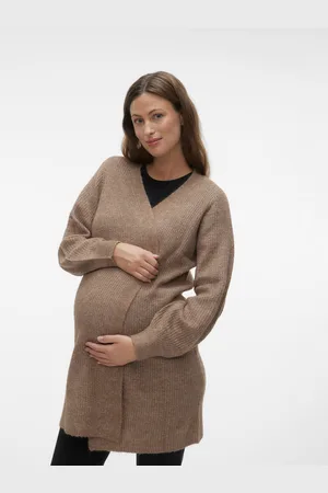 Mama;licious Cardigan In Maglia Scollo A V