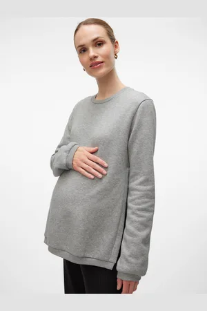 Mama;licious Felpe Loose Fit Paricollo Polsini A Coste