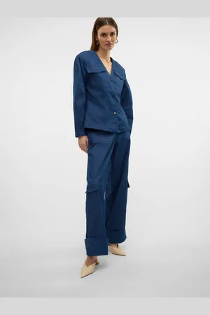 VERO MODA Vmcarla Vita Alta Pantaloni Cargo