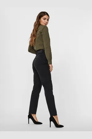 VERO MODA Vmbrenda Vita Alta Straight Fit Caviglia Jeans