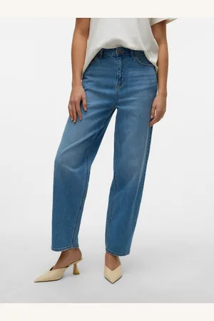 VERO MODA Vmetna Vita Alta Barrel Fit Jeans