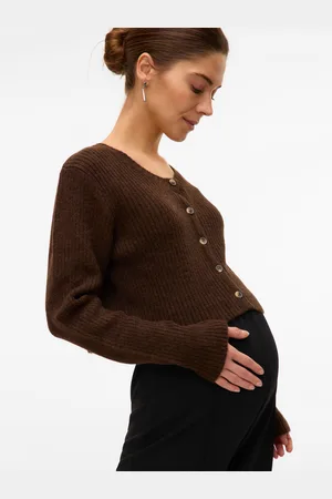 Mama;licious Cardigan In Maglia Regular Fit Paricollo