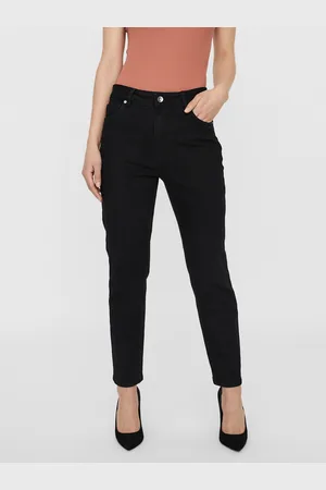 VERO MODA Vmbrenda Vita Alta Mom Fit Caviglia Jeans