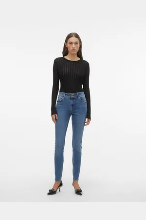 VERO MODA Vmkimmi Vita Media Slim Fit Jeans