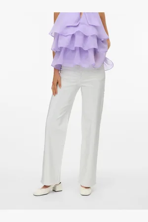 VERO MODA Vmtessa Vita Alta Wide Leg Fit Jeans