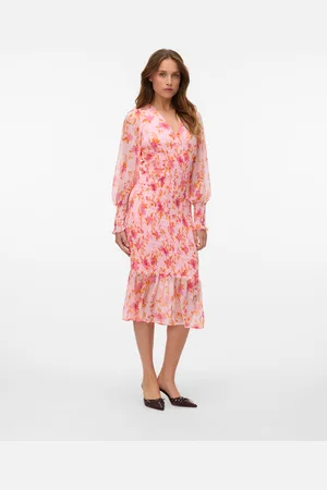 VERO MODA Vmflora Vestito Lungo